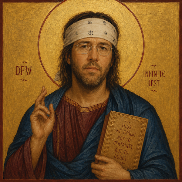 An icon of David Foster Wallace
